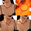 Vintage Style Crystal Drop Necklace For Women With Handcrafted Geometric Design