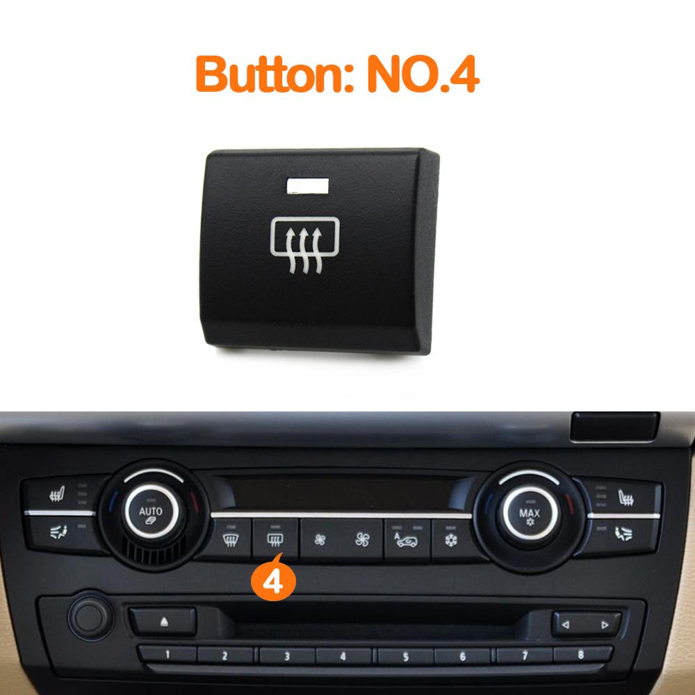 Car Dashboard Air Conditioning Ac Ventilative Circulation Adjust Switch Fan Button Keys Cover Cap for BMW X5 E70 X6 E71 E72