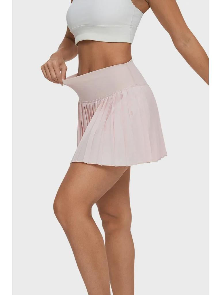 High Waist Pleated Sports Skirt: Yoga, Running, Badminton, Tennis - Anti-Exposure, One-Piece Short Skirt