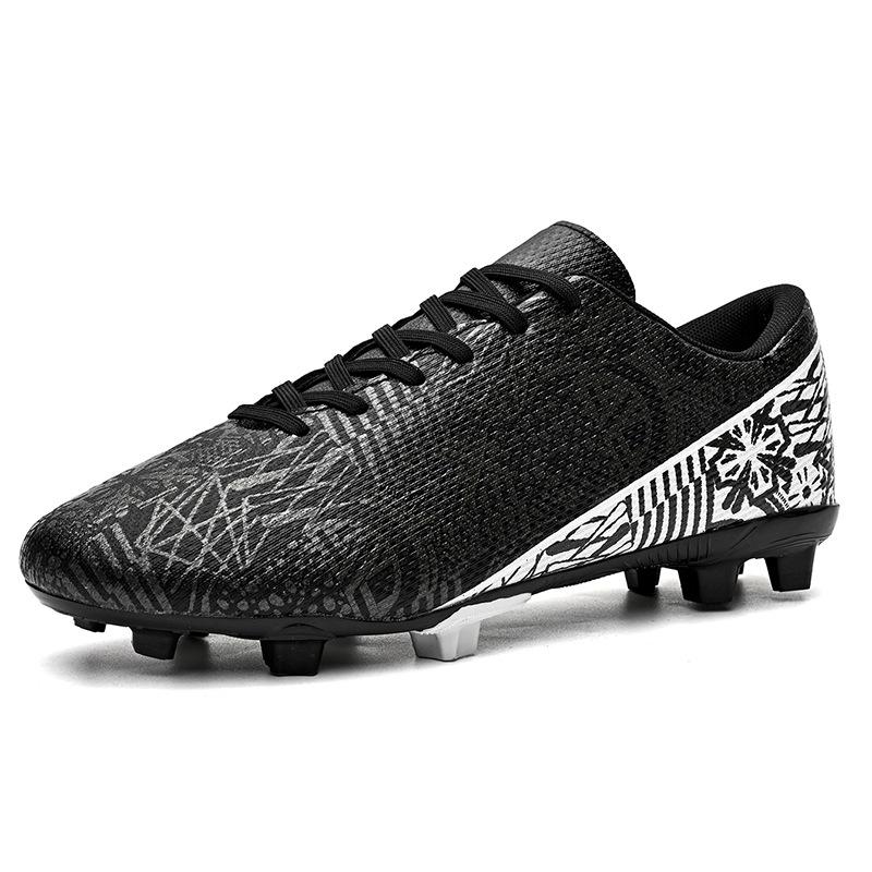 668 Children's Football Shoes With Low Top Leather Surface FG Long Nails TF Broken Flat Bottom HG Nail Sole Boys Girls Sports