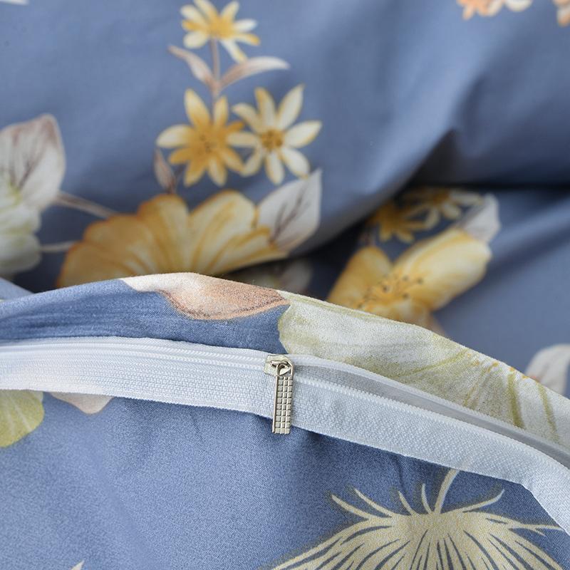 Luxury Floral Patterns Comforter Cover 1Pc Quilt Cover Skin-friendly Breathable Soft Duvet Cover with Zipper Queen Size Bedding