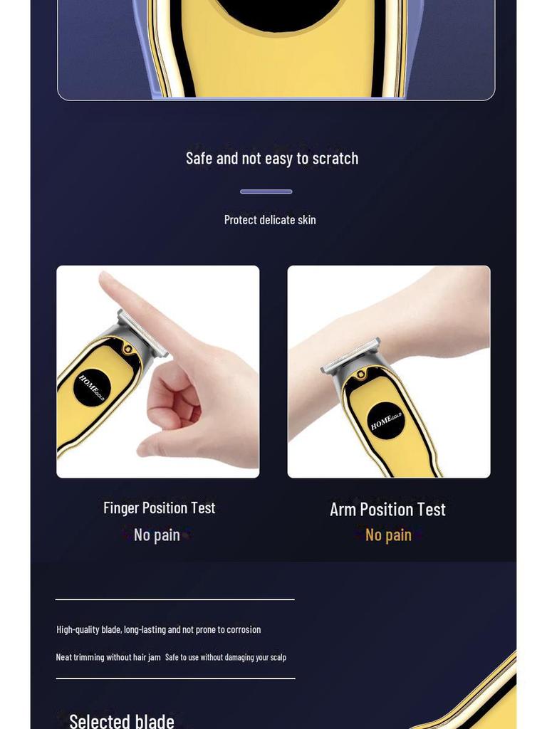 Silent USB Rechargeable Hair Clipper - Special Oil, Electric, Home Use, Professional Edge Cutter