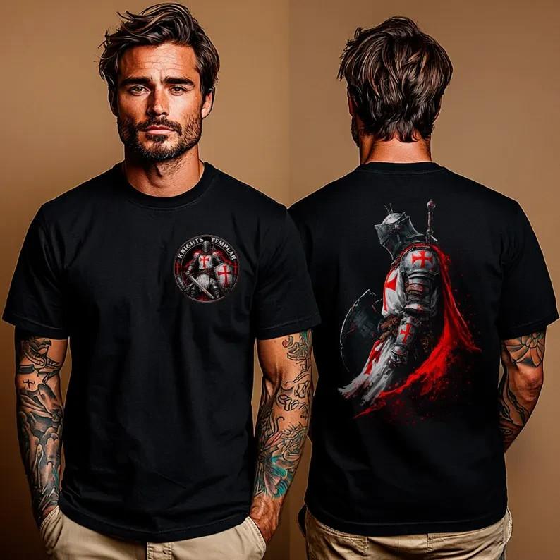 Knight Templar T-Shirt: Crusader Warrior Shirt | Medieval Armor Unisex Tee S