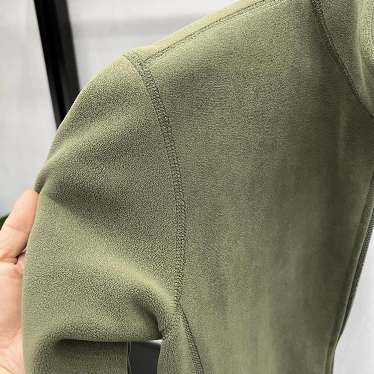 Męska Ciepła Kurtka Kardigan Tommy z Futerka z Kołnierzem Stojącym na Zamek