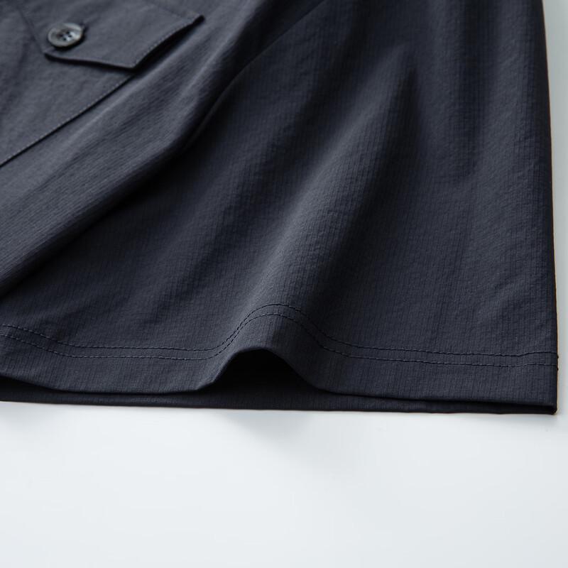 Men's Plus Size Stand-up Collar Short Sleeve Casual Shirt