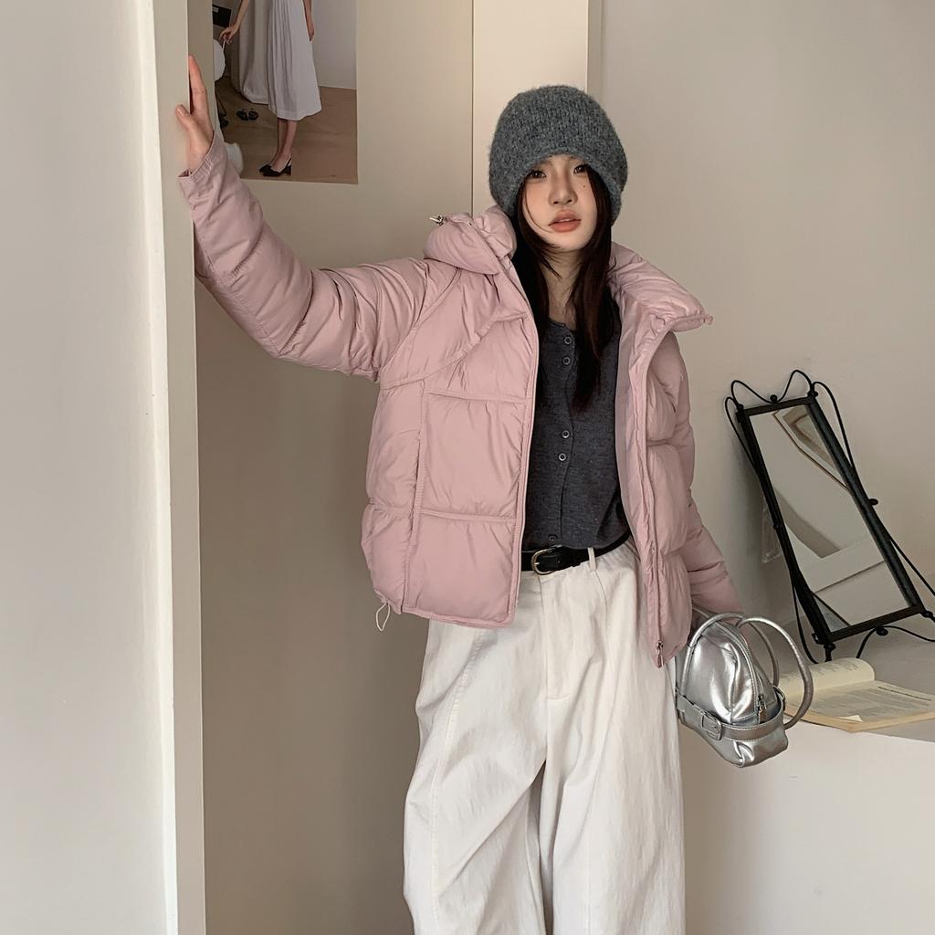 Hooded puff cotton-padded clothes women's winter new short loose warm cotton-padded clothes jacket cotton-padded jacket