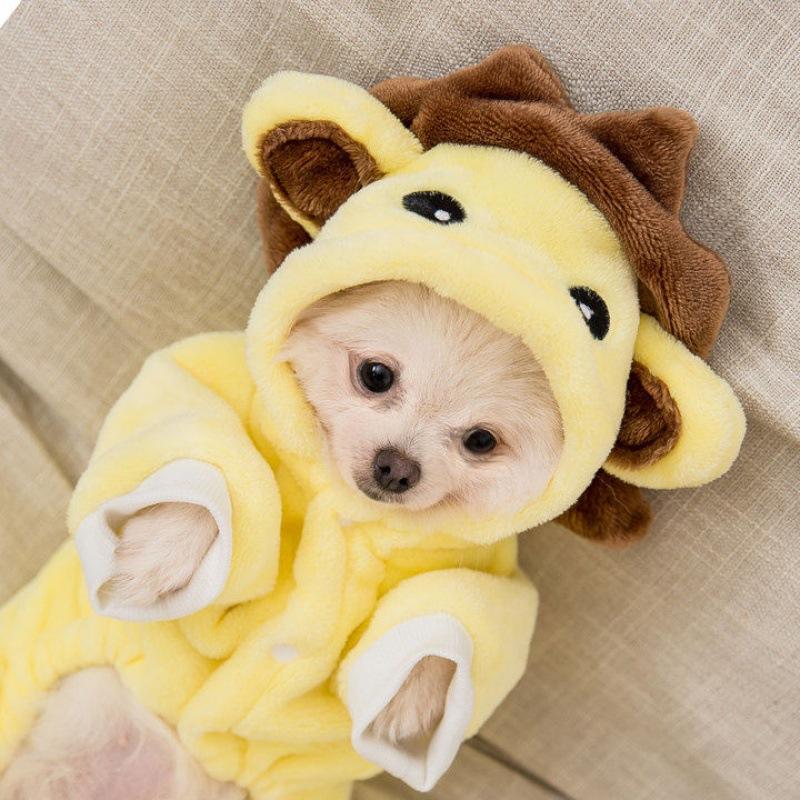 Abbigliamento per animali domestici Vestiti per cuccioli Teddy/gatto Pomerania Piccolo cane Autunno e inverno Abbigliamento autunnale Abbigliamento per animali a quattro zampe