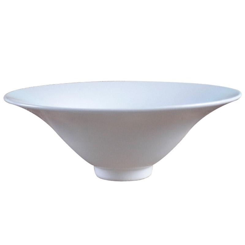 Trumpet-shaped Ceramic Plate Home Dinner White Plate European Style Hotel Restaurant Salad Dessert Plate Creative Tableware