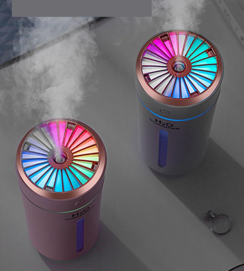 270 ml Taşınabilir Mini Hava Nemlendirici 800 mah Pil Usb Ultrasonik Uçucu Yağ Difüzörü Ev Aroma Anyon Mist Maker Led Işık