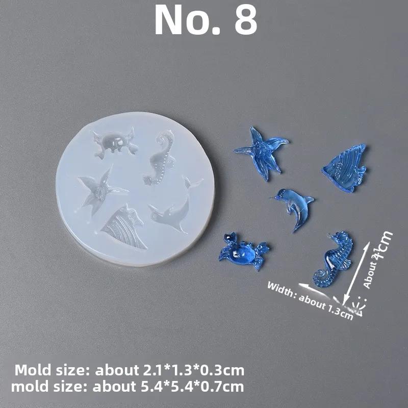 Ocean Series Silicone Molds Shell Starfish Conch Crab Crystal Epoxy Mold DIY Candle Handmade Decorations for Jewelry Pendent