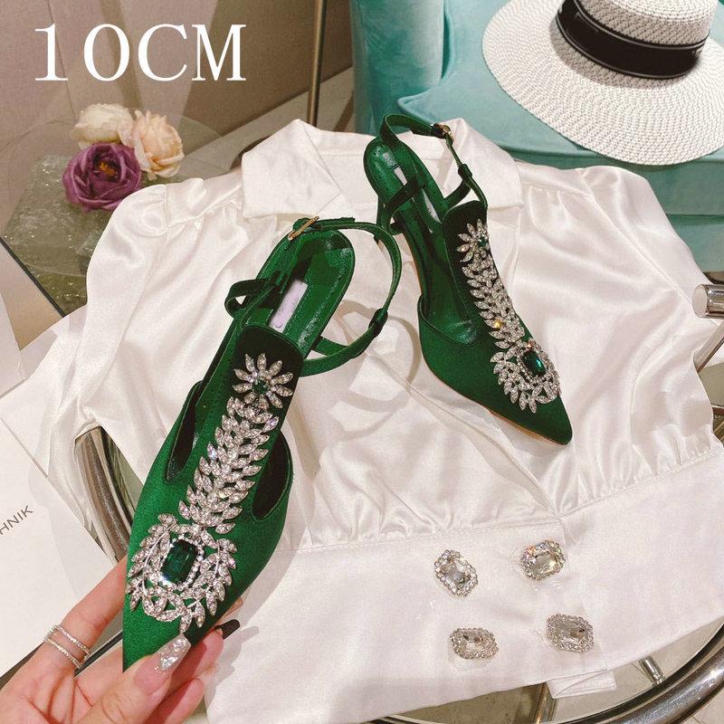 Mode 2025 Sommer Neu Spitz Stiletto High Heels Weibliches Temperament Sexy Diamant Schöne Hochzeitsschuhe Nach Leerkopf Sandalen