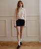 Plack Woman Boucle Tweed Mini Skirt Dark Navy