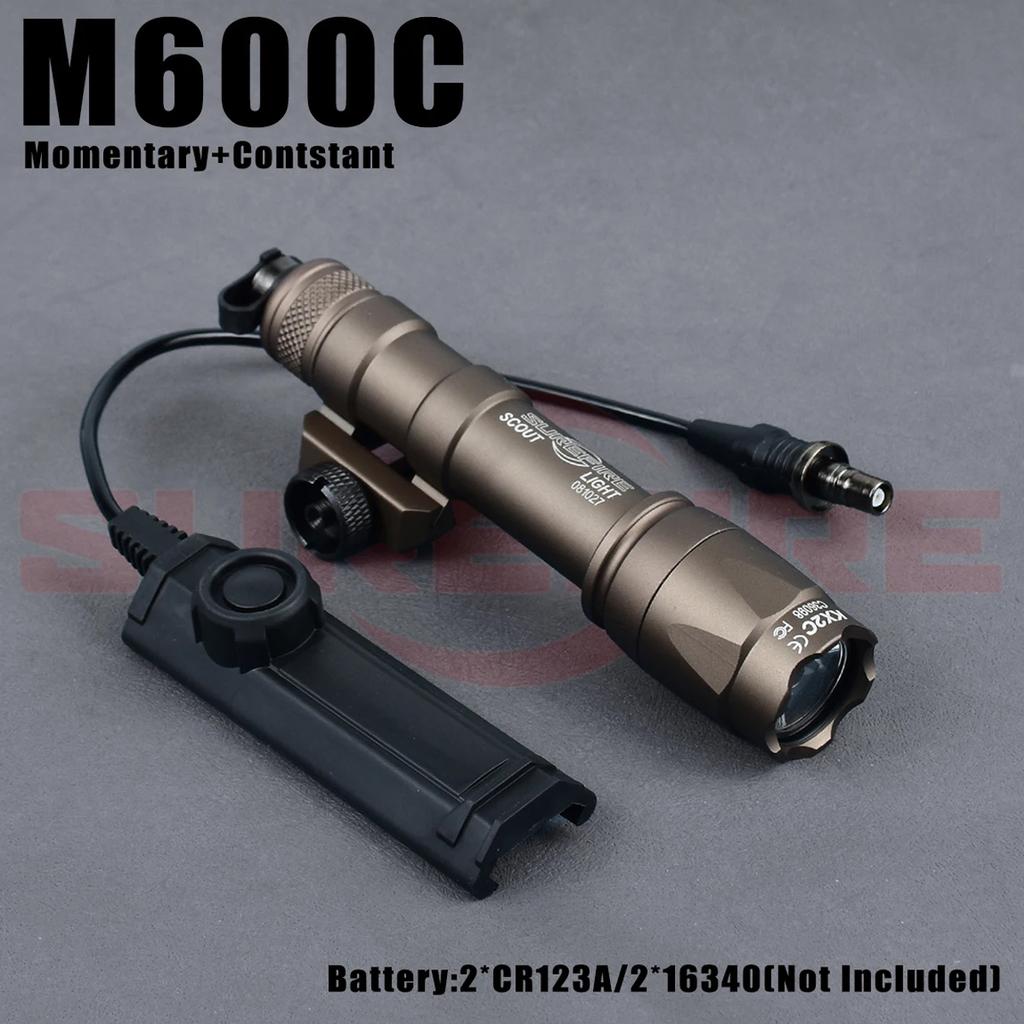 Surefire M300B M600B Flashlight M300 M600 Series Light 600Lumen Lamp Switch Surefire Torch M300C Aluminum Momentary Contstant