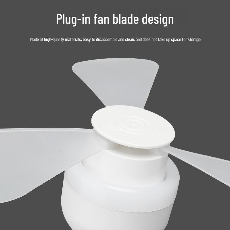 Kompakte E27 Ventilatorleuchte: Steckdosen-Deckenventilator mit Nachtlicht für Studentenwohnheime & Schlafzimmer