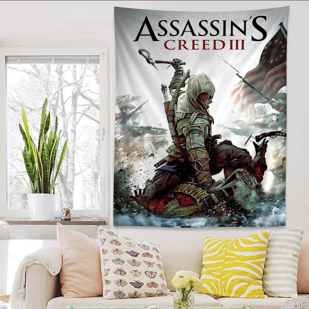 Game Classic AAssassins Cool CCreed Anime Tapestry Hanging Tarot Hippie Wall Rugs Dorm Home Decor