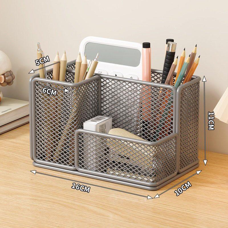 

1pcs Pen holder office desktop suitable for simple style multifunctional grid stationery pen holder storage box