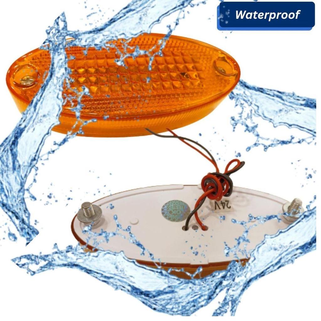 6PCS LED Trailer Marker Lights 24V Waterproof Amber Chicken Lights Universal Side Marker Clearance Lamps for Semi Truck Cargo