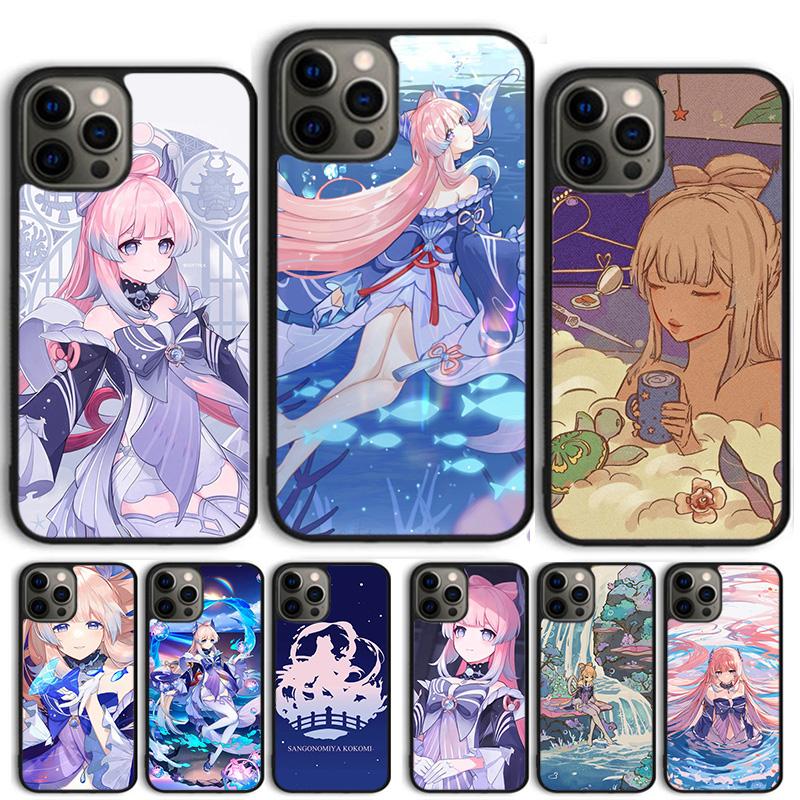 Genshin Impact Sangonomiya Kokomi Phone Case For iPhone 17 Air 15 16 Cover 11 13 14 Pro Max 12 Plus Max Fundas