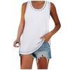 Women Casual Sleeveless Tank Top Lightweight Soft Fabric Round Neck Relaxed Fit Summer Shirt for Outdoor Indoor Wear