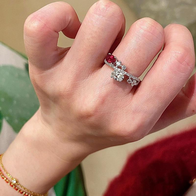 2026 Oval Zirconia Sparkling Open Ring: Simple, Retro Fashion Statement for Index Finger