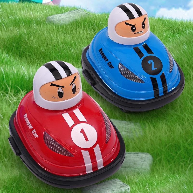 Duo Toy Car Battle Game Super Bumper Car Battle Pop Up Doll Crash Bounce Ejection Light Kids Remote Control Gifts