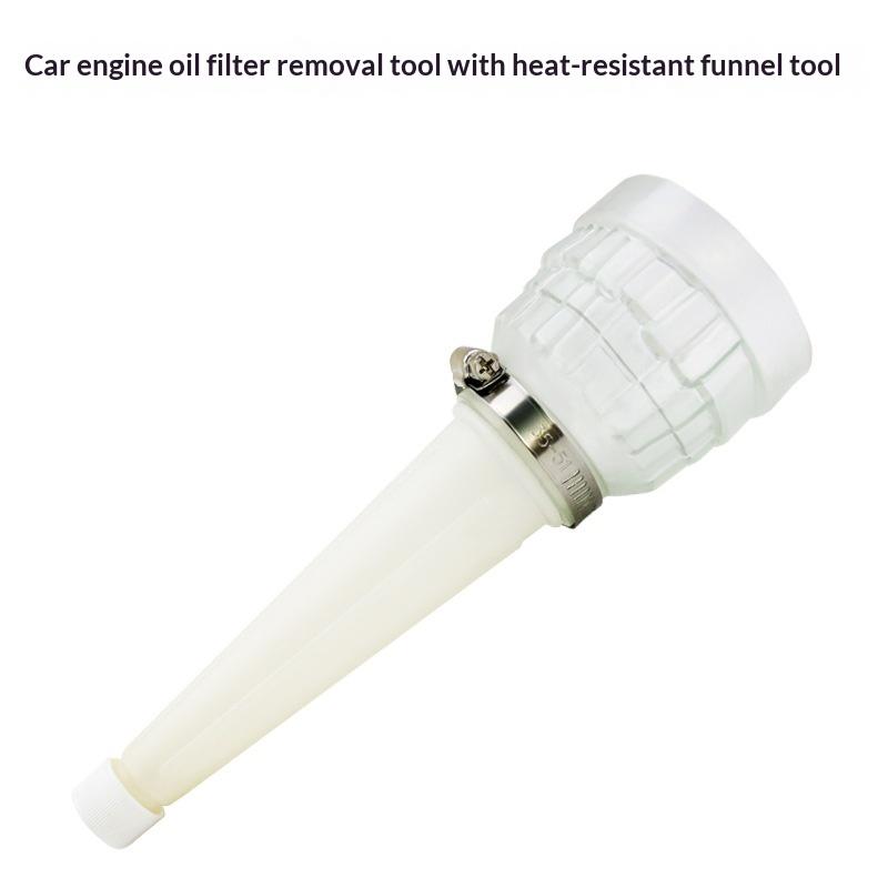 

Car Oil Filter Removal Tool Anti-splash Oil Fuel Filling Tools Universal Funnel Filter Vehicle Oil Change Tools