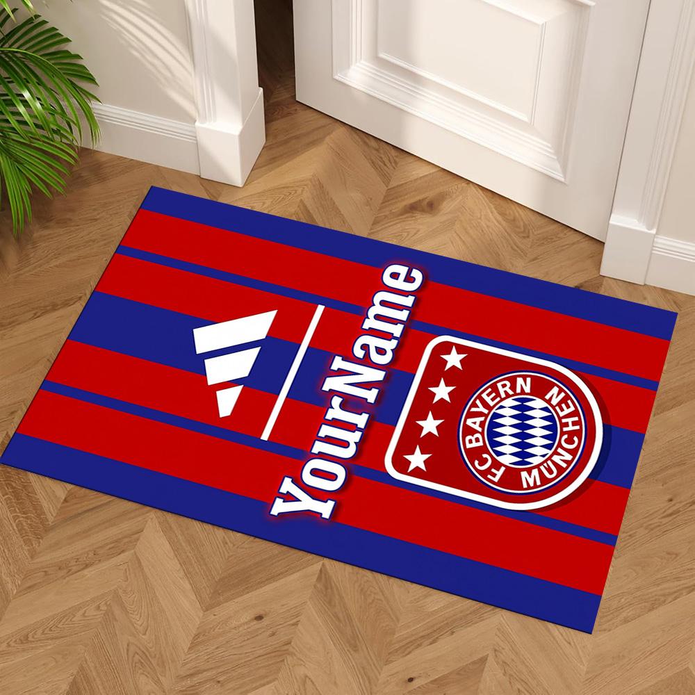 Bayern Munich Customize Your Name Area Rug Design for Kitchen Decorate room Foyer Bedrooms Anti-slip Rug Office home decor