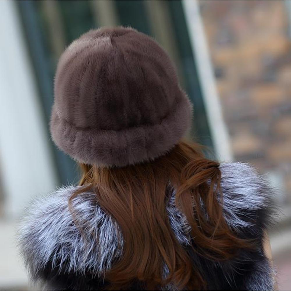 Ladies Winter Imitation Mink Hat Fur Fur Fur Outdoor Fashion Cotton Hat Top Hat Jazz Hat Warm