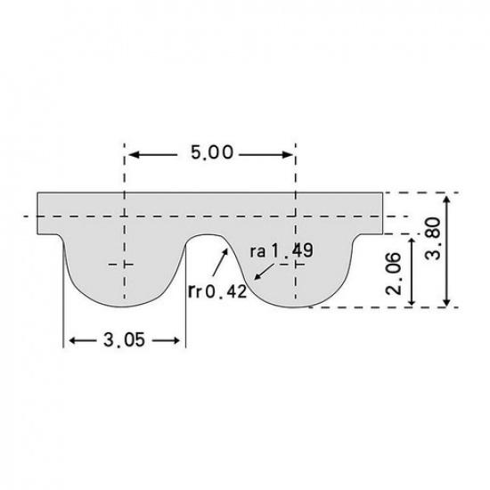 Timing Belt Accessories For Electric Skateboard HTD5M-395435 Kit Rubber