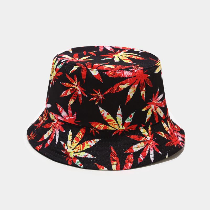 fashion plant printing pattern fisherman hat spring and summer outdoor sun protection fisherman cap unises fishing caps