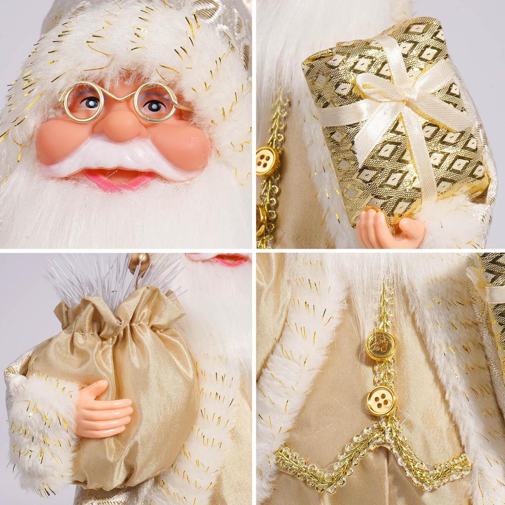 Muñeco de Papá Noel de pie de 12" | Decoración y Regalo de Navidad