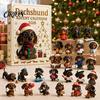 Unique Christmas Collectibles 2026 Dachshund Advent Calendar, 24 Days Dog Collectible Set, Pcs Countdown Surprise 2D Acrylic Holiday Figures Calendar