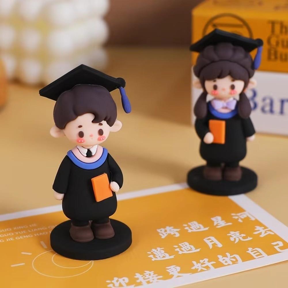 Cartoon Style Graduate Cake Figurine Graduation Ornament Decor  Graduation Cake Decor
