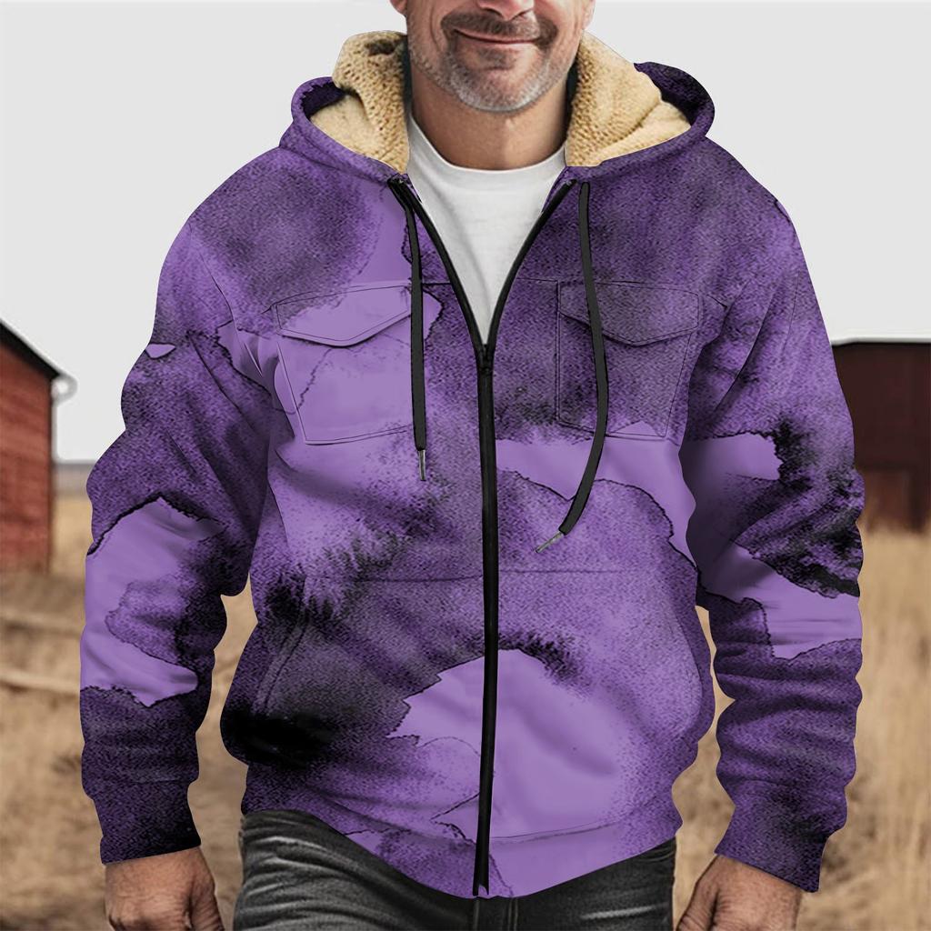 Men's Thickened Button Double Pocket Jacket With Pocket Insert Cotton Jacket