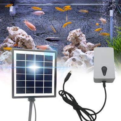 6V 2WSolar Oxygen Pump Battery Powered Fish Tank Oxygenator Aquarium Oxygen Aerator Solar Oxygenator for Garden Pool Fish Tank