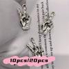 10pcs/20pcs DIY Zinc Alloy Jewelry Accessories, Hip Hop Style Hand Gesture Scissor Hand Eggplant Accessories, Bracelets, Necklac