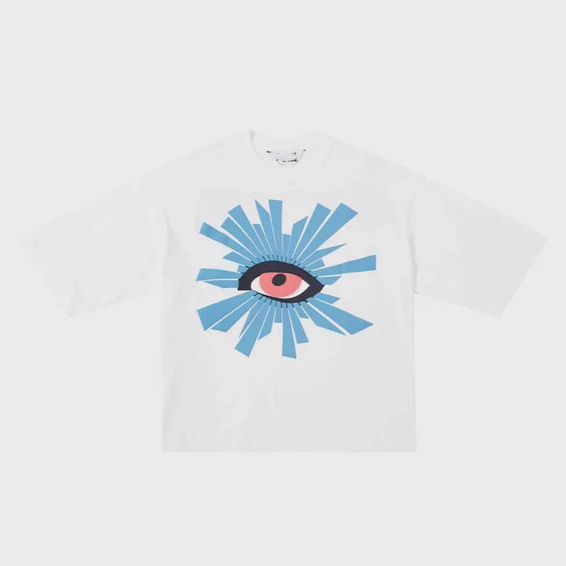 

Футболка свободного кроя с коротким рукавом Eye of Truth Foam - Трендовая мужская мода Medium белый