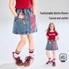 ASK JUNIOR Girls' Blue Denim A-line Skirt