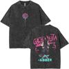 Anime Gachiakuta Riyo Vintage Washed T Shirts Men Women Manga Retro Oversized Short Sleeve Tshirt Male Fashion Trend Streetwear