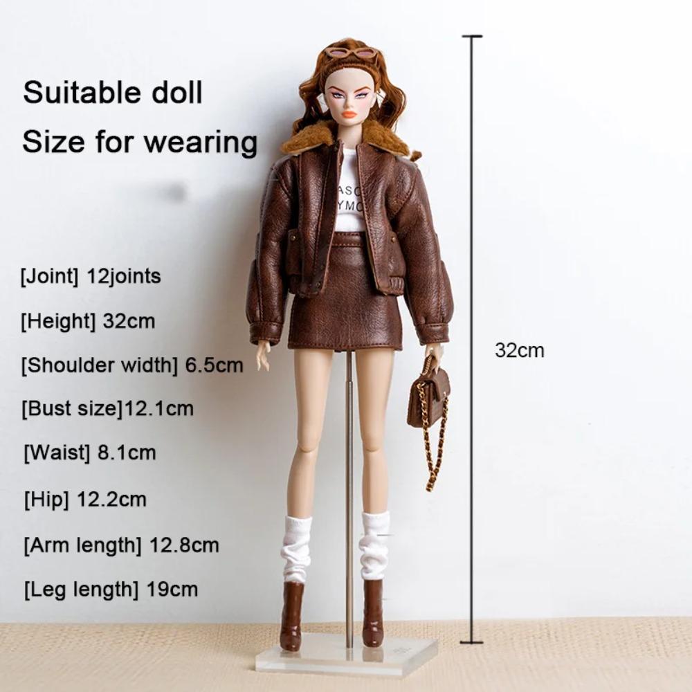 32cm Supermodel Doll Clothes Suit European Fashion Black Romantic Series Accessories Set Princess Dress DIY Toys Collector Gifts