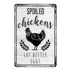 Metal Material Chicken Coop Signs 20 * 30cm Rustic Chicken Coop Accessories Vintage Funny Style Funny Chicken Signs