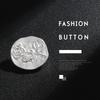 10Pcs Silver Metal Button Accessories Versatile Special-Shaped Clothes Decorative Buttons Cardigan Sweater Shirt Rose Buttons