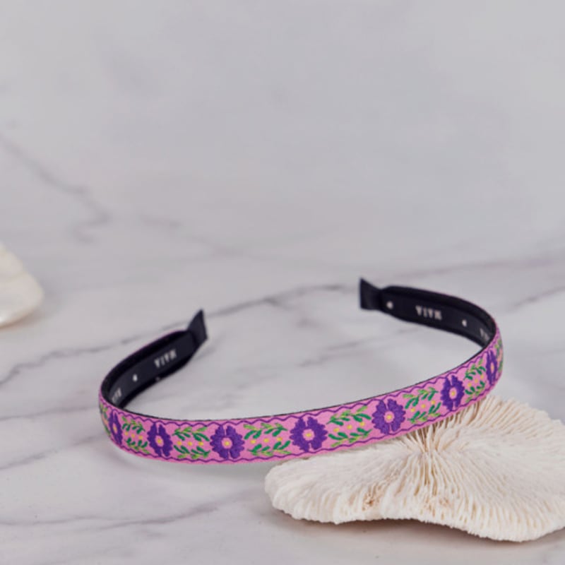 

Ободок для волос MAIA с цветочной лозой (Выберите 2) - розовый black