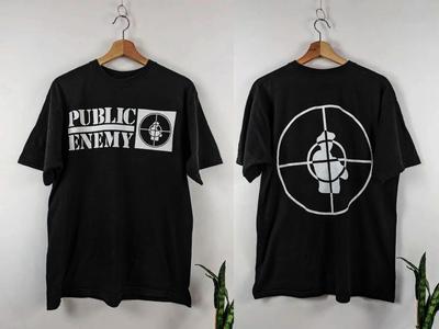 Koszulka Public Enemy Fight The Power Letnia Bawełniana Męska Damska Góra T-shirt Krótki Rękaw Ubrania Streetwear Luźna Codzienna Modna Y2k