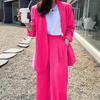Korean Style 2025 Loose Casual Padded Shoulder Suit Jacket - Multiple Colors