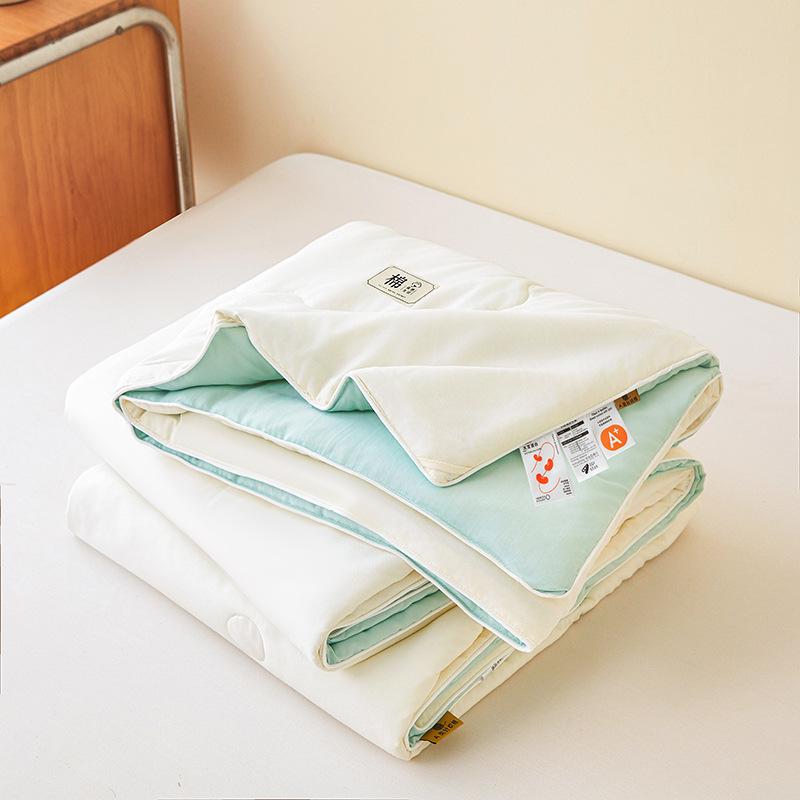 Solid color double-layer yarn summer cool quilt knitted cotton air conditioner quilt cool feeling machine washable
