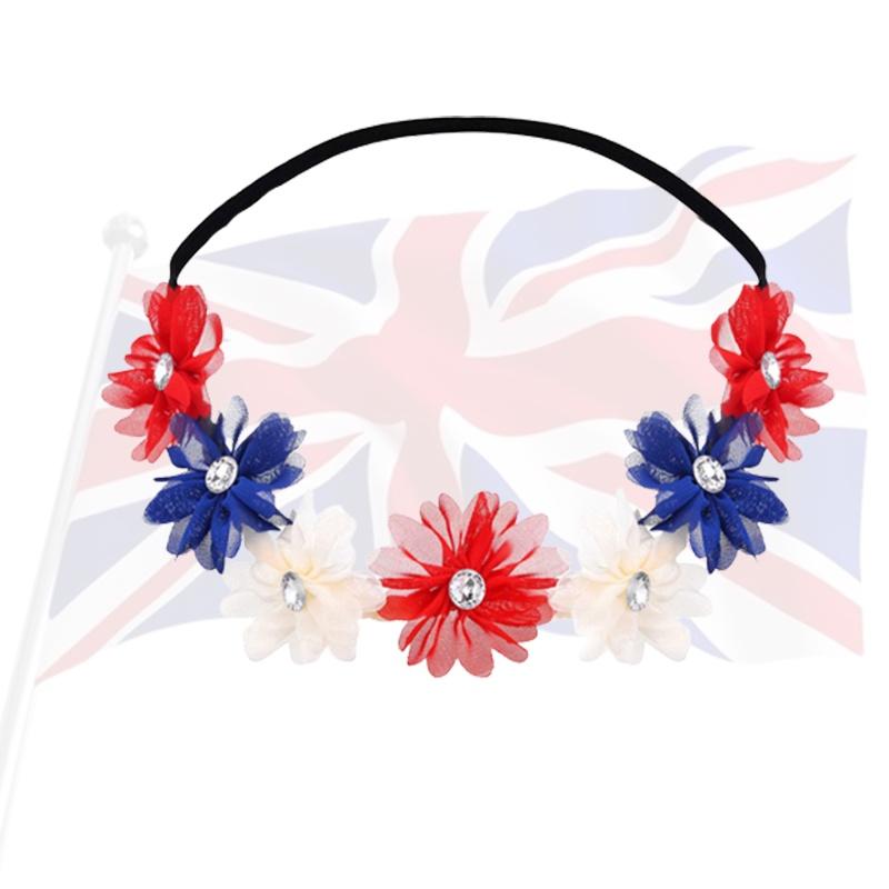 Lebensechter patriotischer Kranz-Stirnband für Unabhängigkeitstagsfeier