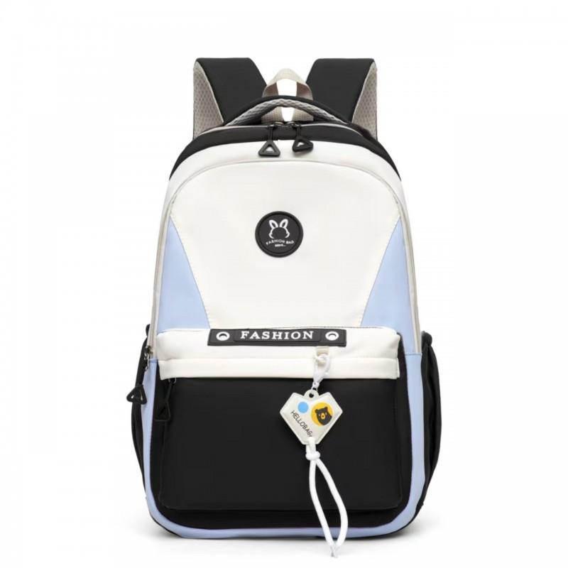 Large Capacity School Backpack Teenagers Unisex Campus Style Nylon Dual Compartment 15-inch Laptop Compatible