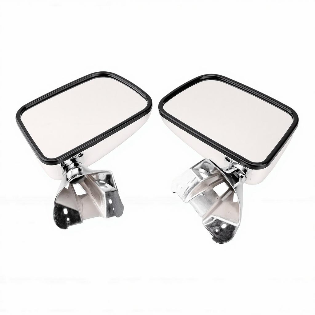 1 Pair Chrome Manual Side View Mirrors Set Replacement for Toyota Pickup 8791089136