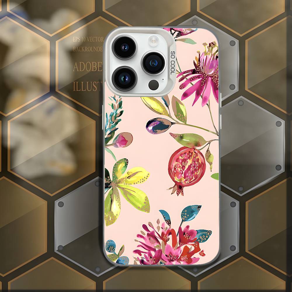 

Elegant Floral Bird Botanical Phone Case For iPhone 16,15,14,13,12,11,Mini,Pro,E,MAX White Candy Matte Shockproof Cover iPhone12mini